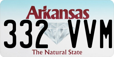 AR license plate 332VVM