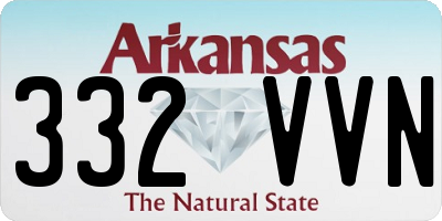 AR license plate 332VVN
