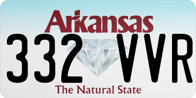 AR license plate 332VVR