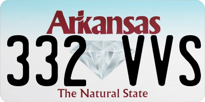 AR license plate 332VVS