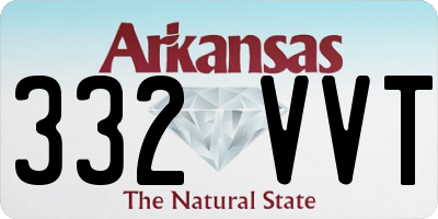 AR license plate 332VVT
