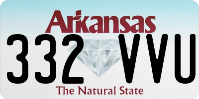 AR license plate 332VVU