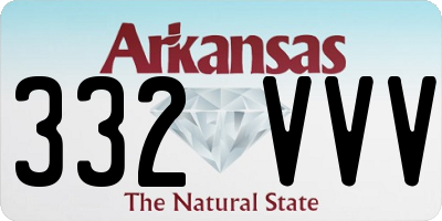 AR license plate 332VVV