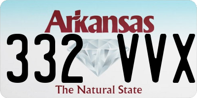 AR license plate 332VVX