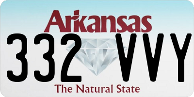 AR license plate 332VVY