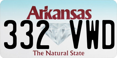 AR license plate 332VWD