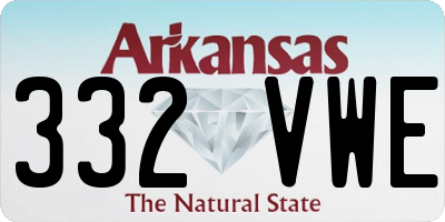 AR license plate 332VWE