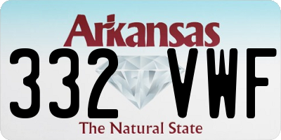 AR license plate 332VWF