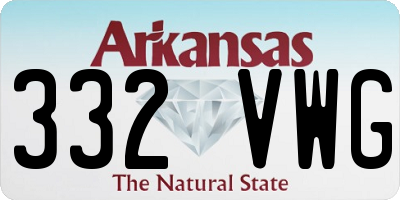 AR license plate 332VWG