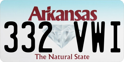 AR license plate 332VWI