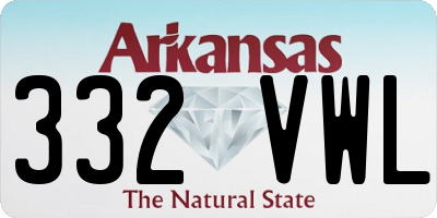 AR license plate 332VWL