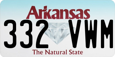 AR license plate 332VWM