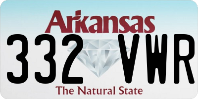 AR license plate 332VWR