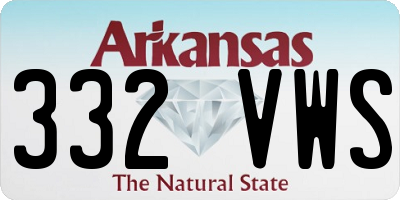 AR license plate 332VWS