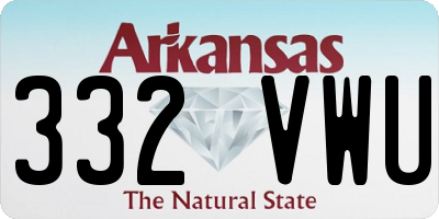 AR license plate 332VWU