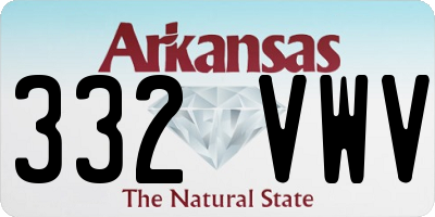 AR license plate 332VWV