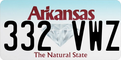 AR license plate 332VWZ