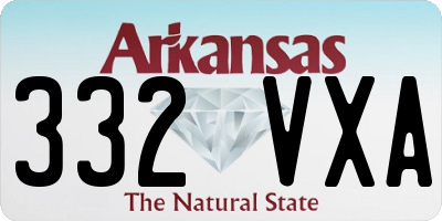 AR license plate 332VXA