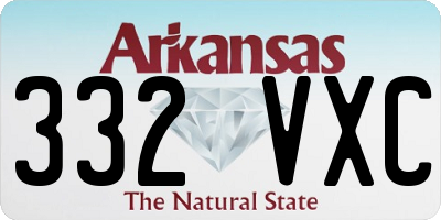AR license plate 332VXC