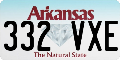 AR license plate 332VXE