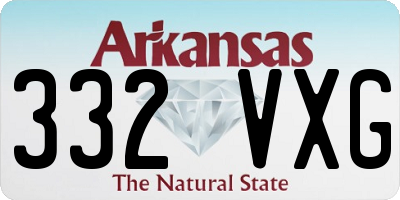 AR license plate 332VXG