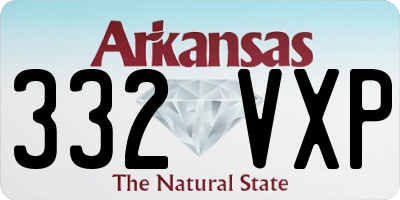 AR license plate 332VXP