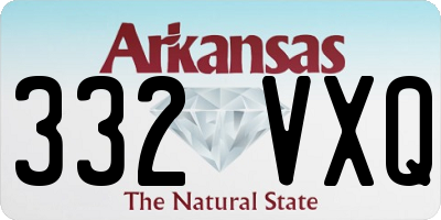 AR license plate 332VXQ