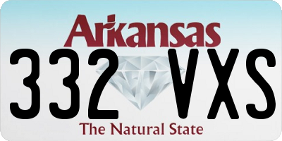 AR license plate 332VXS