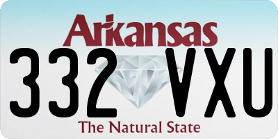 AR license plate 332VXU