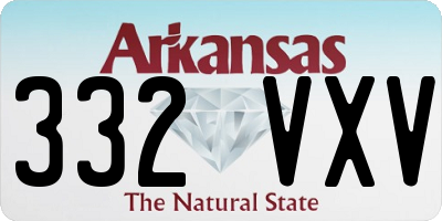 AR license plate 332VXV