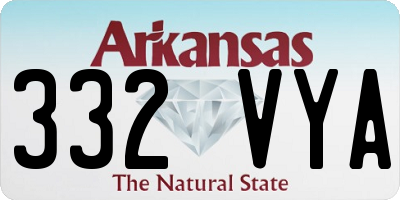 AR license plate 332VYA