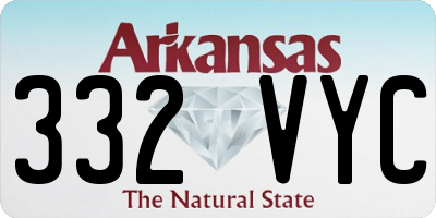 AR license plate 332VYC