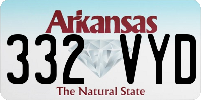 AR license plate 332VYD