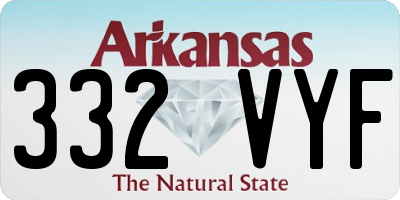 AR license plate 332VYF