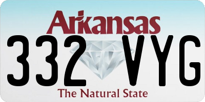 AR license plate 332VYG