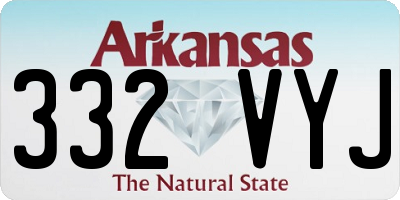AR license plate 332VYJ