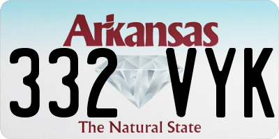 AR license plate 332VYK