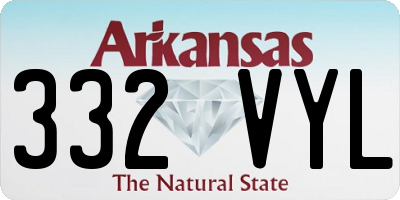 AR license plate 332VYL