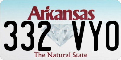 AR license plate 332VYO