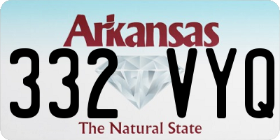AR license plate 332VYQ