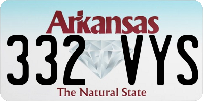AR license plate 332VYS
