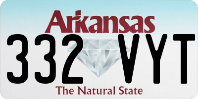 AR license plate 332VYT