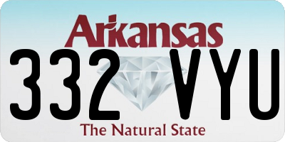 AR license plate 332VYU