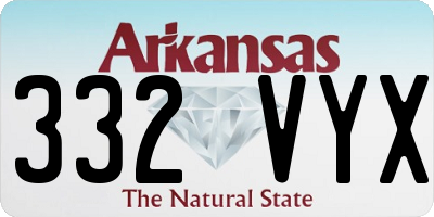AR license plate 332VYX