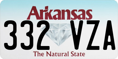 AR license plate 332VZA