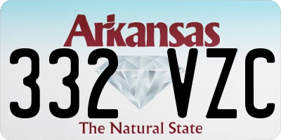 AR license plate 332VZC