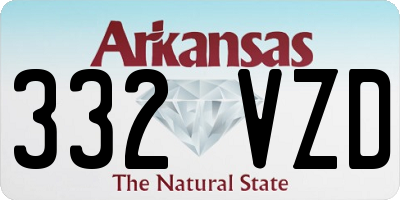 AR license plate 332VZD