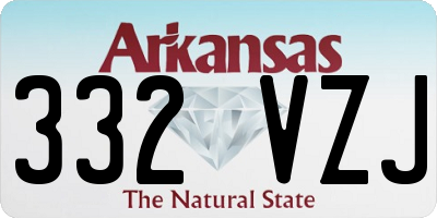 AR license plate 332VZJ