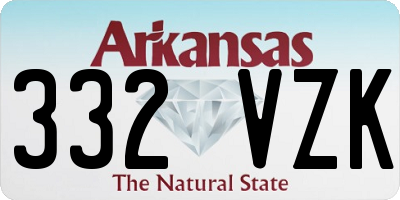 AR license plate 332VZK