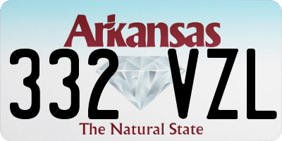 AR license plate 332VZL